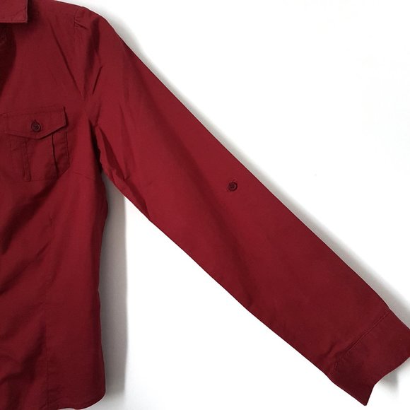 Active Basic Women Red Collar Shirt, M - NWOT - Picture 2 of 6
